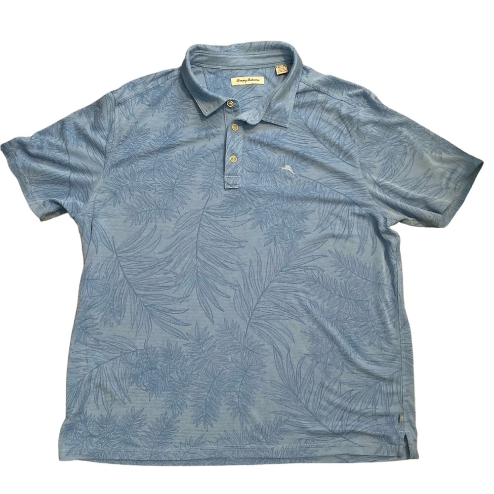 Tommy Bahama Caspian Sea Tropical Print Polo Shirt Men’s Size XXL
